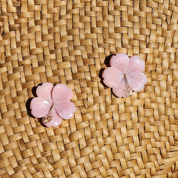 Giani Bernini Two-tone Hibiscus Flower Stud Earrings in Metallic